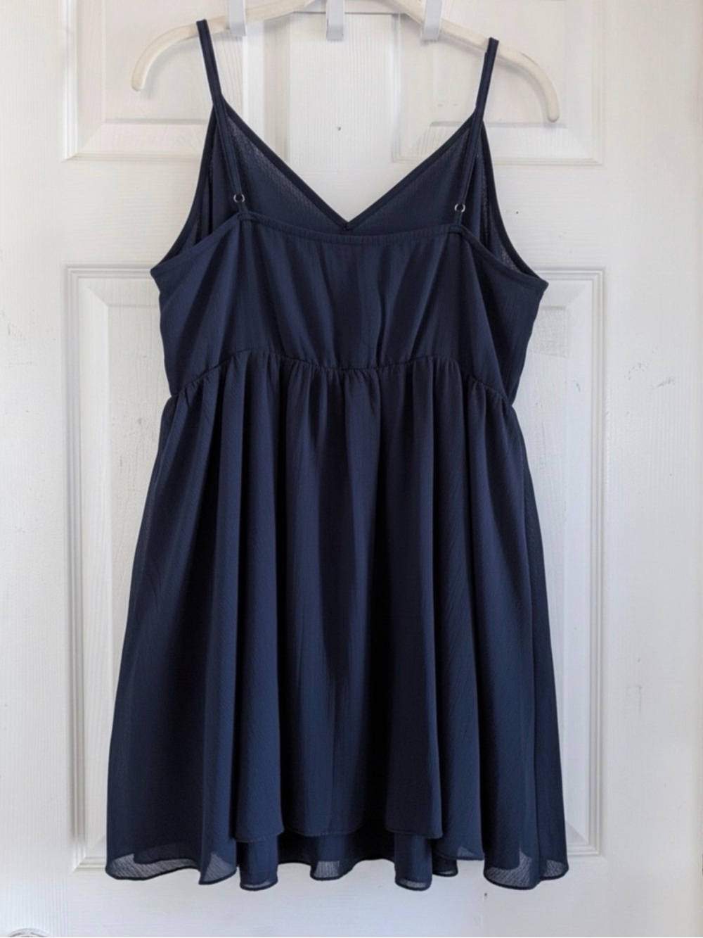 Commense Semi-Sheer Chiffon Ruffle Dress With Outer Cape - Picture 10 of 16